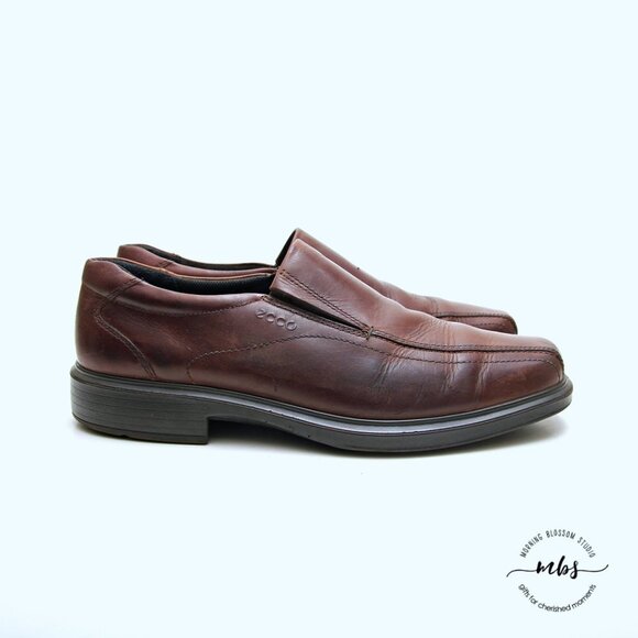 Ecco Helsinki Brown Leather‎ Loafer Slip Ons main image 9